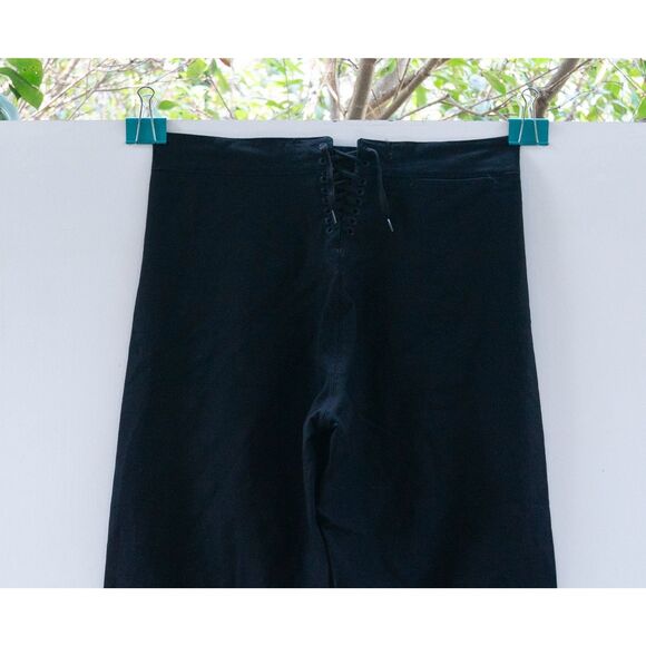 Vintage DSCP Omega US Navy Trousers Men's 35R Black Enlisted Wool Pants 36x24 - Picture 5 of 8